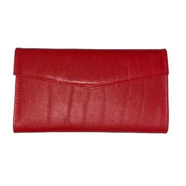 Vintage Amity Red Leather Wallet and Checkbook Cl… - image 1