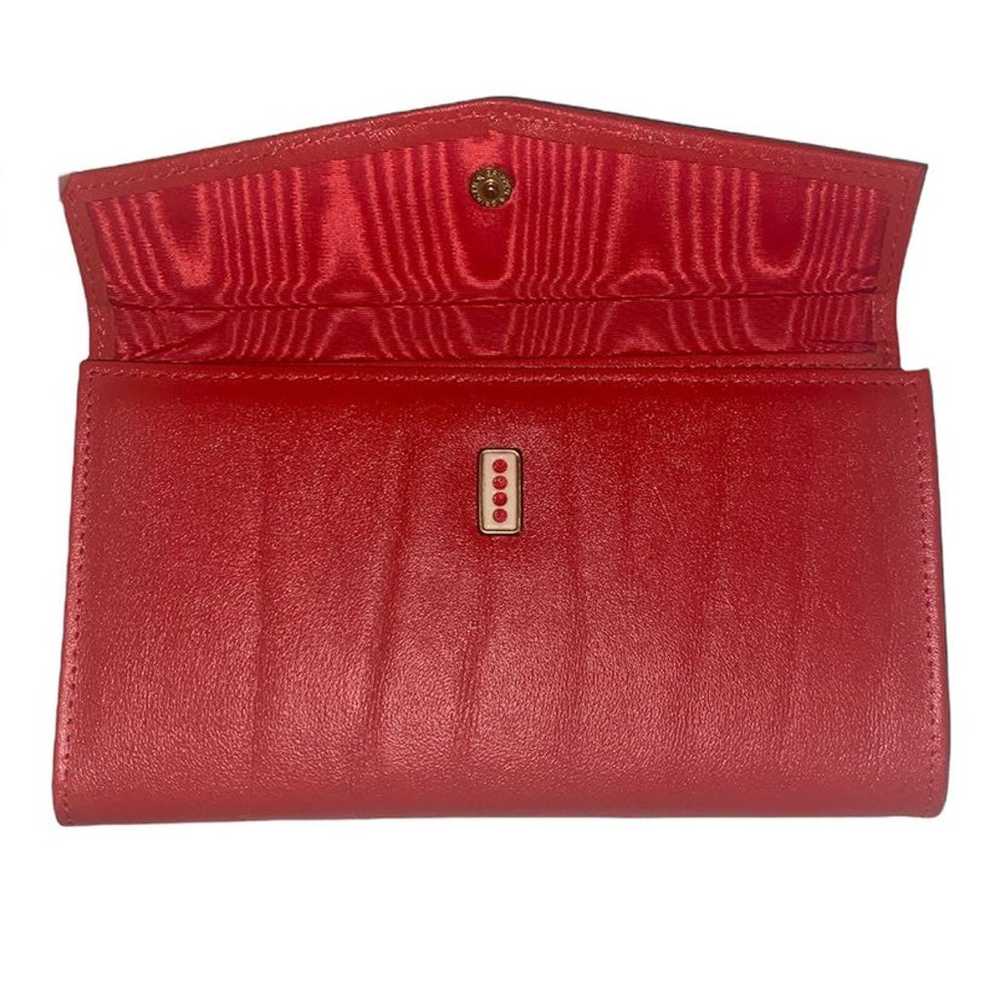 Vintage Amity Red Leather Wallet and Checkbook Cl… - image 2