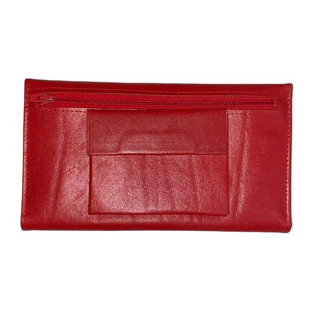 Vintage Amity Red Leather Wallet and Checkbook Cl… - image 7