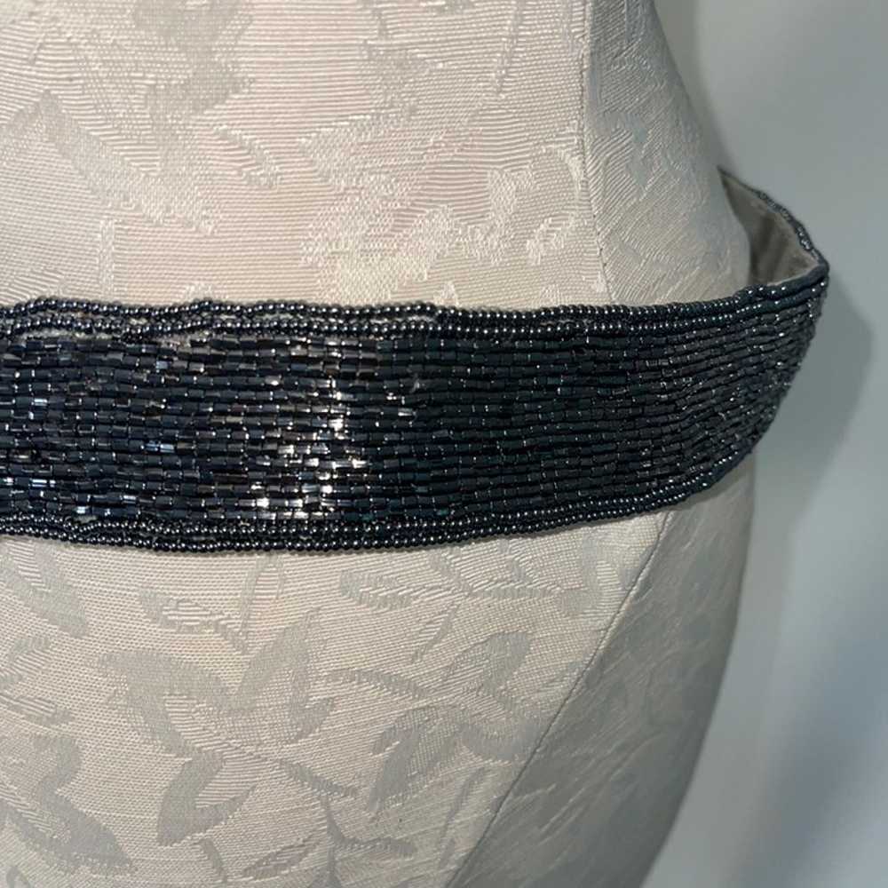 Vintage Womens Belt One Size Beaded Silver Multic… - image 4