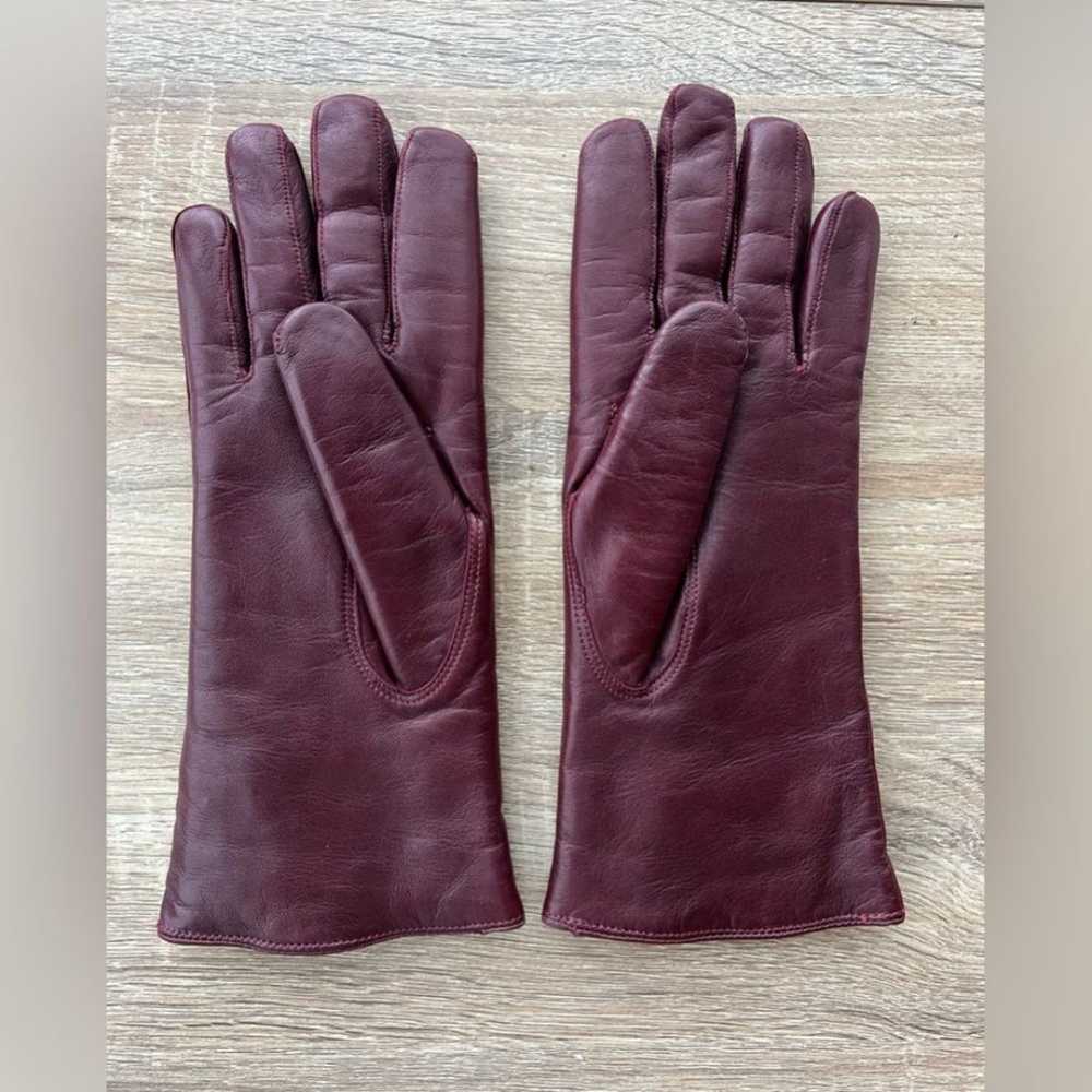 COACH Leather gloves in deep red. Lightly used, g… - image 1