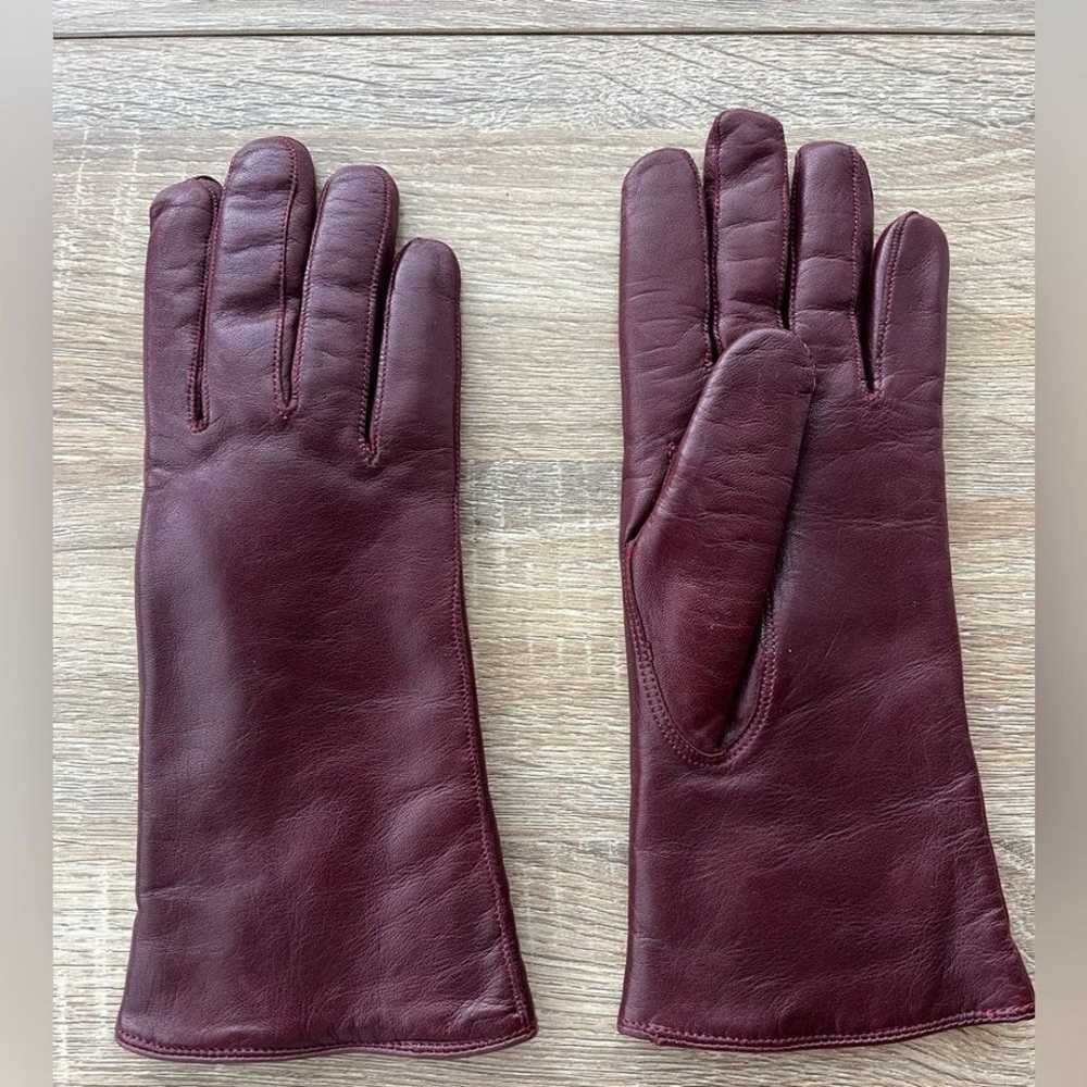 COACH Leather gloves in deep red. Lightly used, g… - image 3