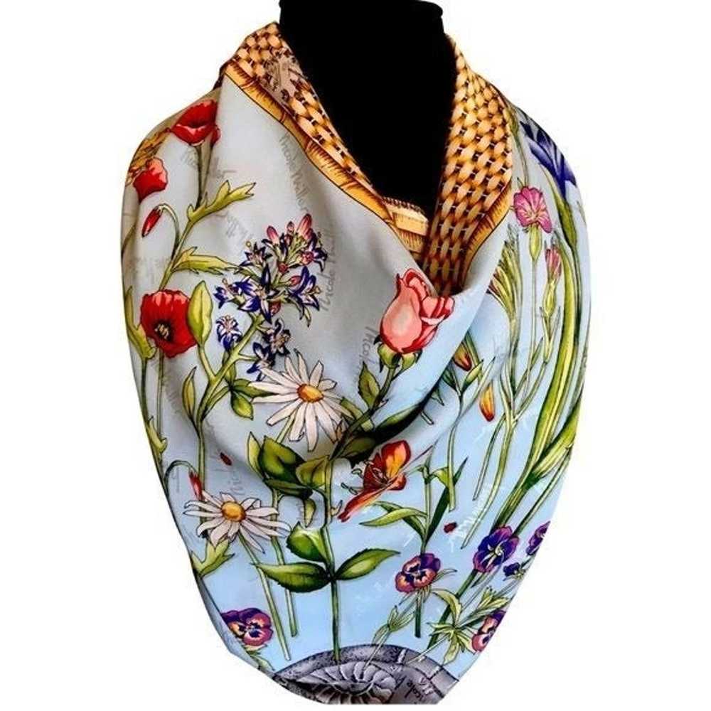 NICOLE MILLER Vintage 1997 100% silk satin floral… - image 1