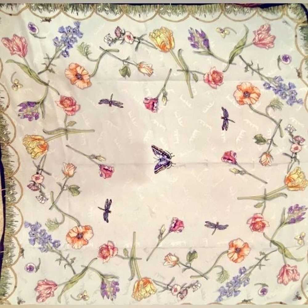 NICOLE MILLER Vintage 1997 100% silk satin floral… - image 2