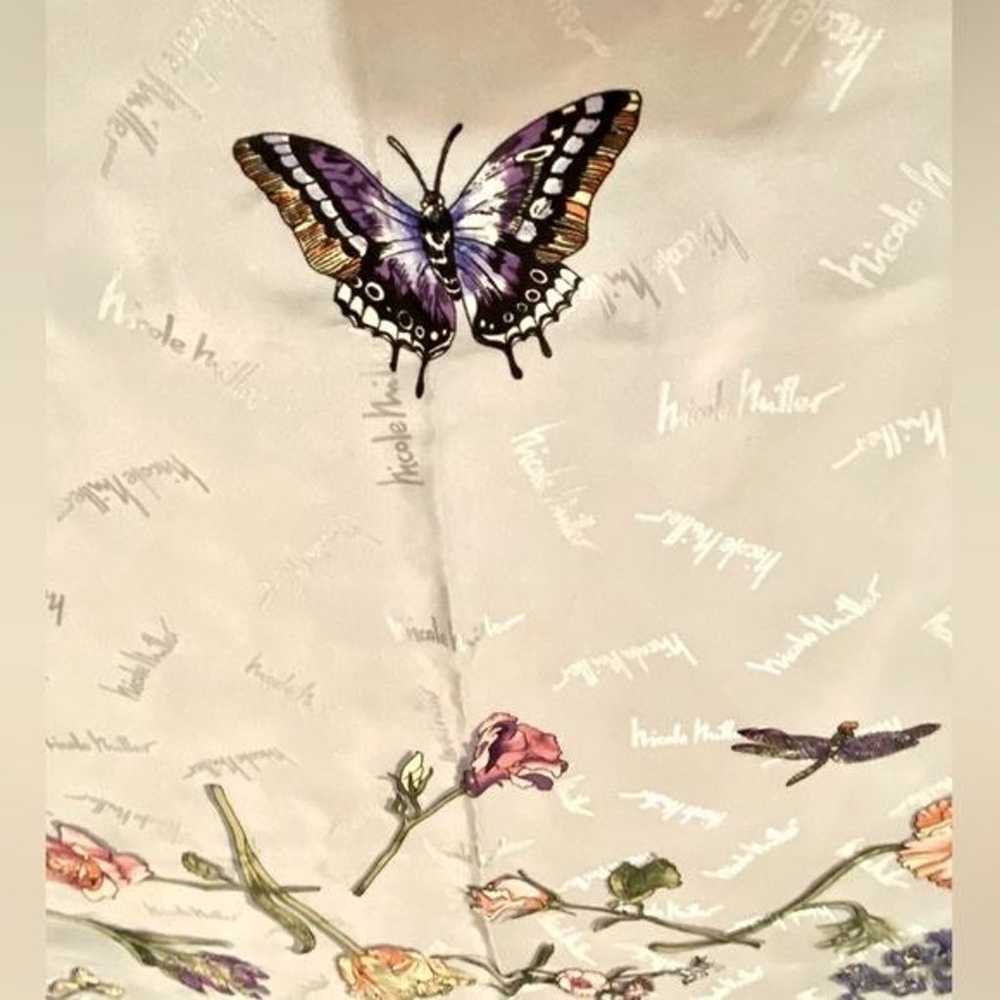 NICOLE MILLER Vintage 1997 100% silk satin floral… - image 5