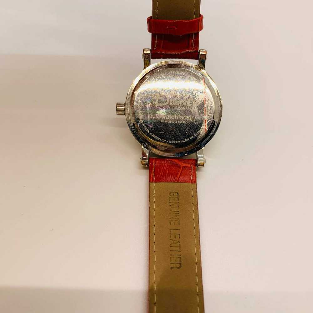 Vintage Minnie Mouse Red Leather Band Watch - image 7