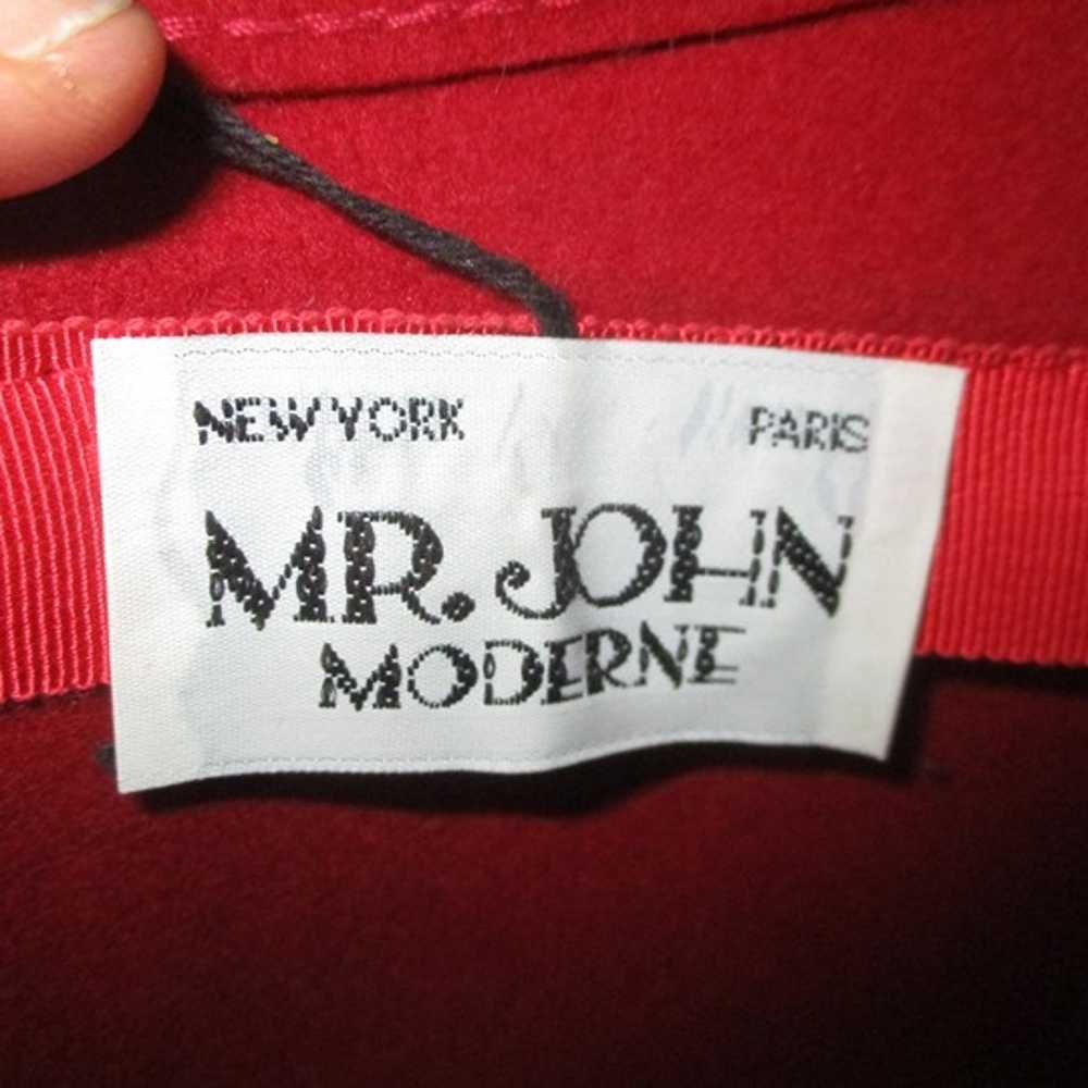 vintage Mr. John Moderne wool felt cloche with la… - image 3