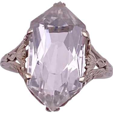 Fabulous Goshenite Beryl Solitaire Ring 5.25 Cara… - image 1