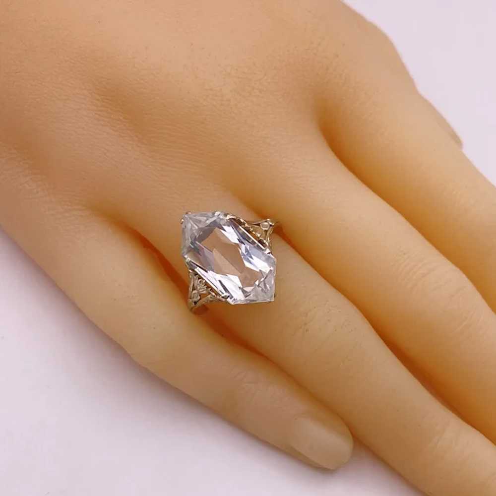 Fabulous Goshenite Beryl Solitaire Ring 5.25 Cara… - image 2