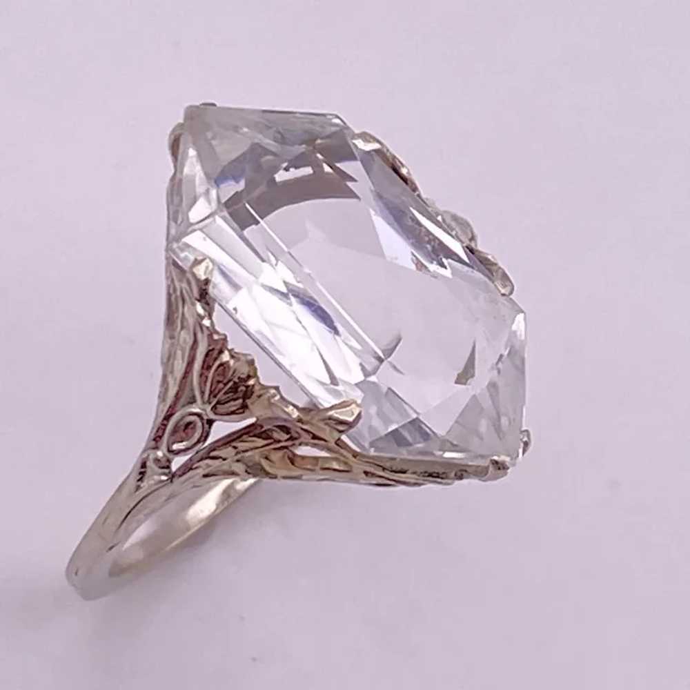 Fabulous Goshenite Beryl Solitaire Ring 5.25 Cara… - image 3