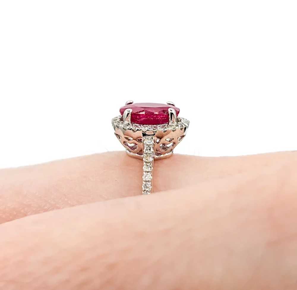 Ruby & Diamond Ring White Gold - image 11