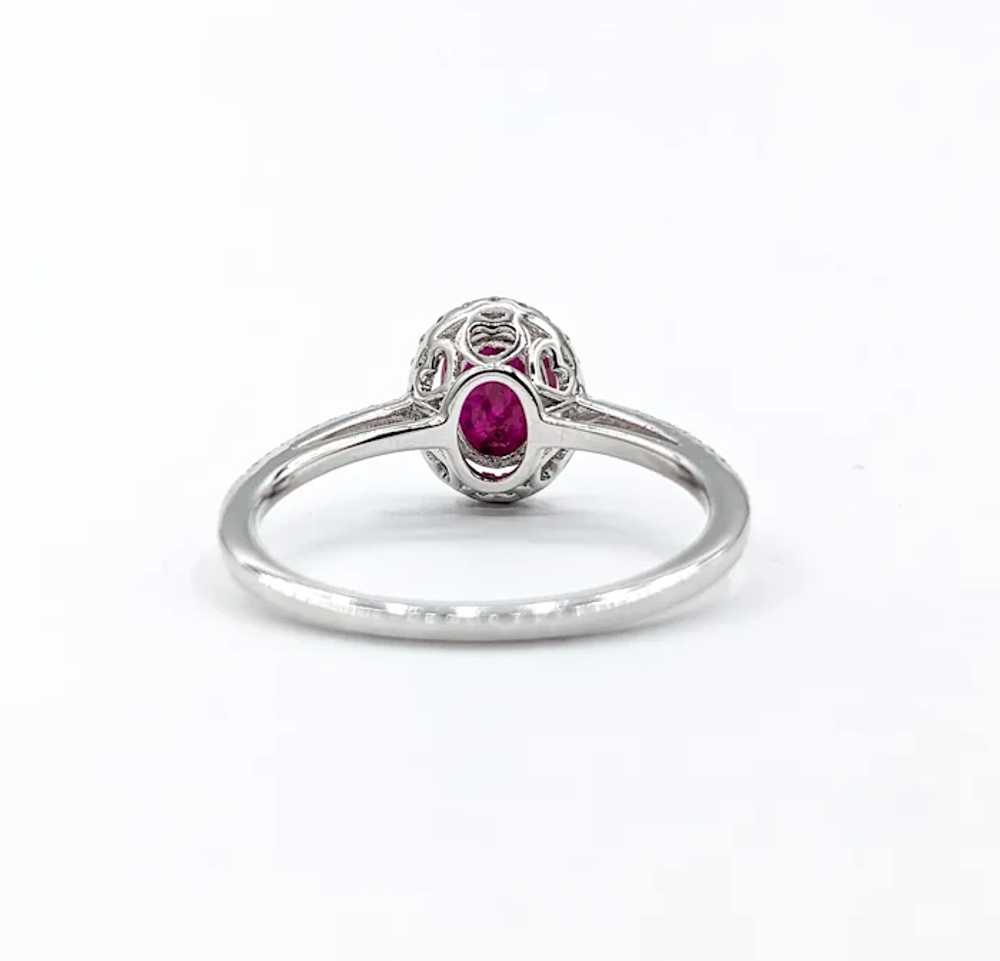 Ruby & Diamond Ring White Gold - image 8