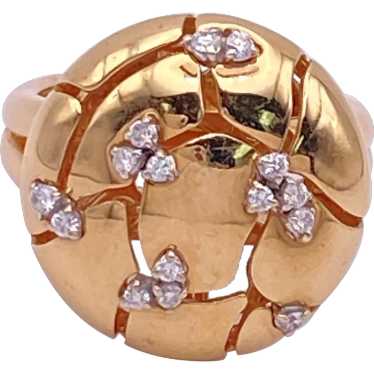 Designer Bergio Diamond Fashion Ring 18K Gold .30 