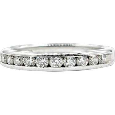 Channel Set Diamond Bridal Ring White Gold