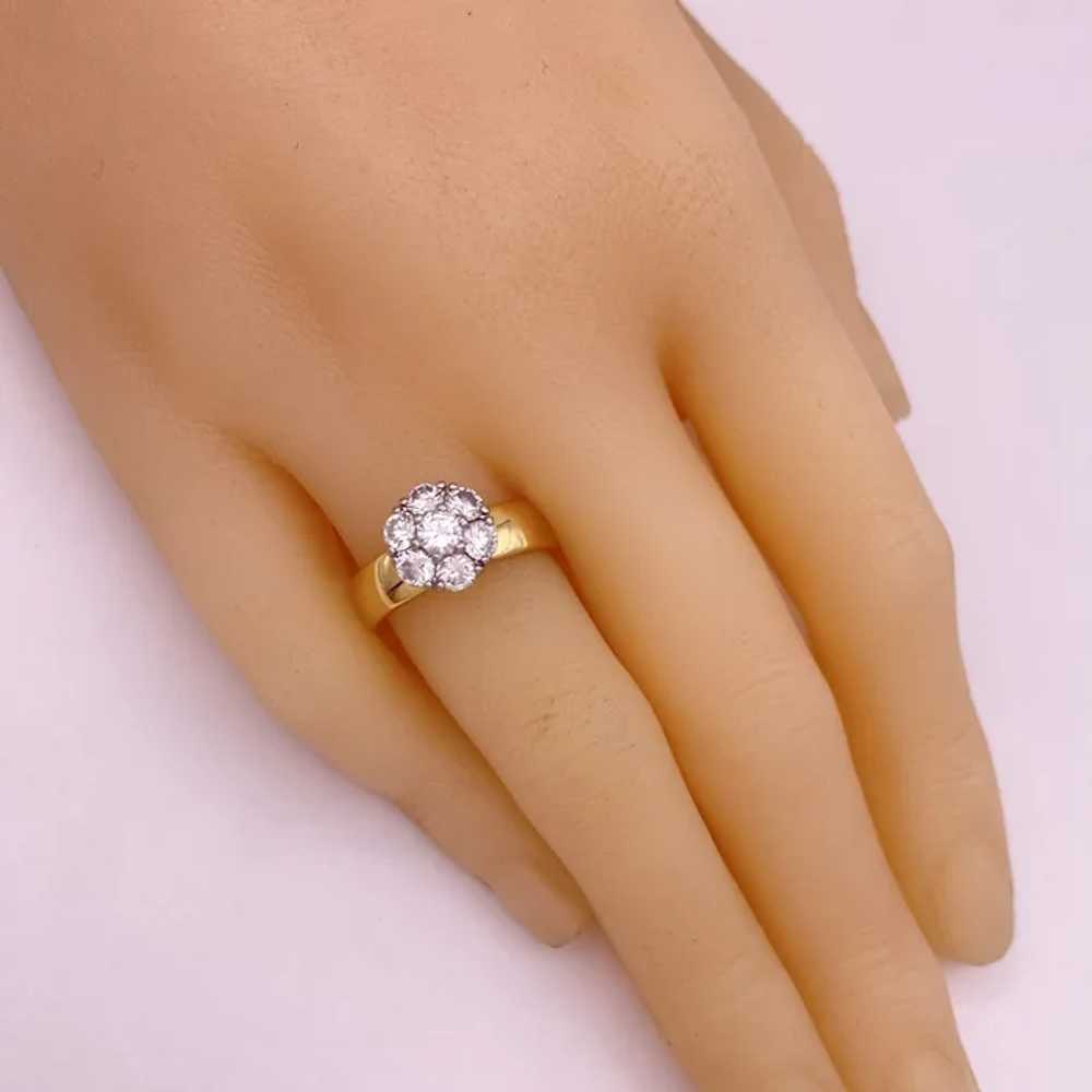 Diamond Cluster 1.15 Carat TW Solitaire Illusion … - image 3