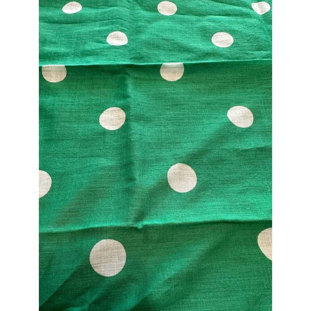 Vintage Green and white polka dot scarf - image 6