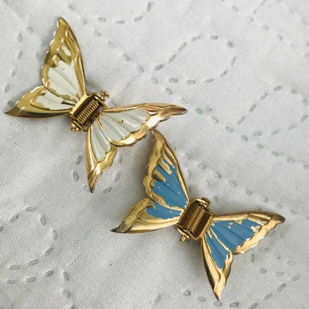 Vintage Butterfly Hair Claw Clip Set - image 1