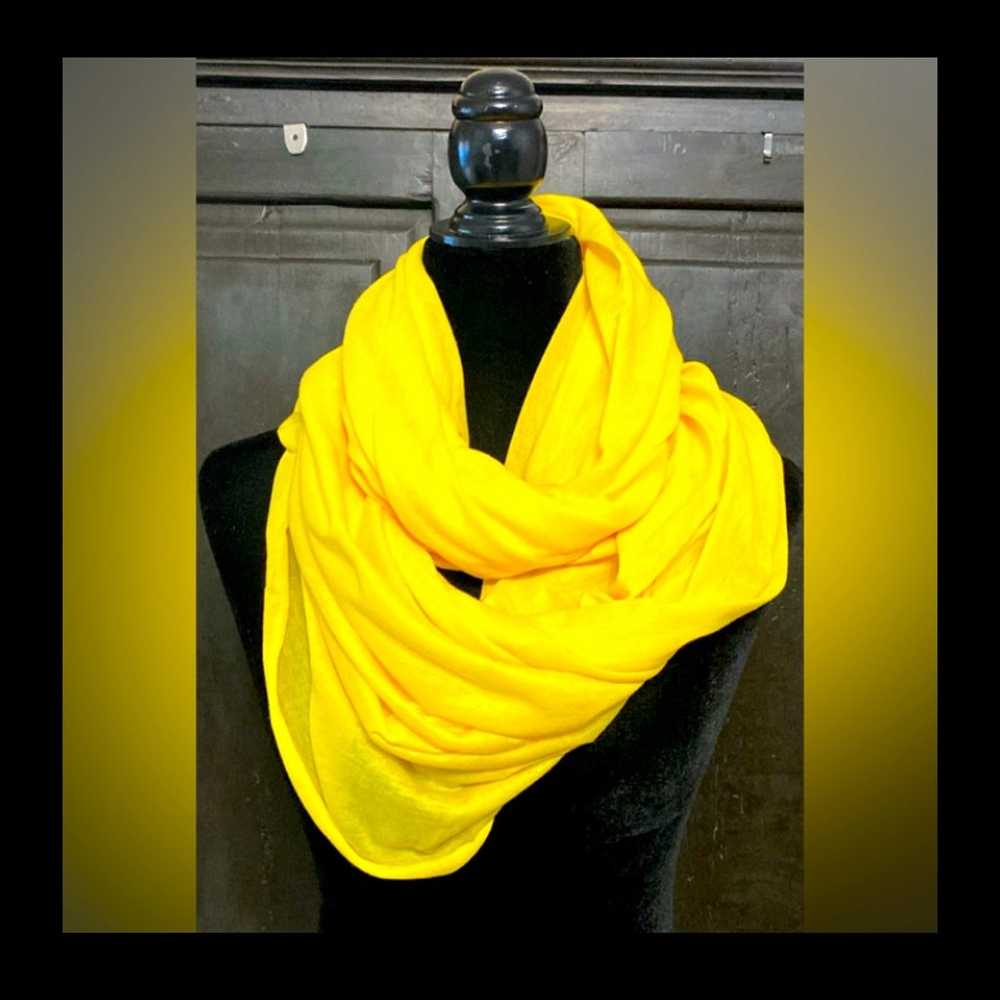 Vintage Bright yellow infinity scarf/ wrap - one … - image 1