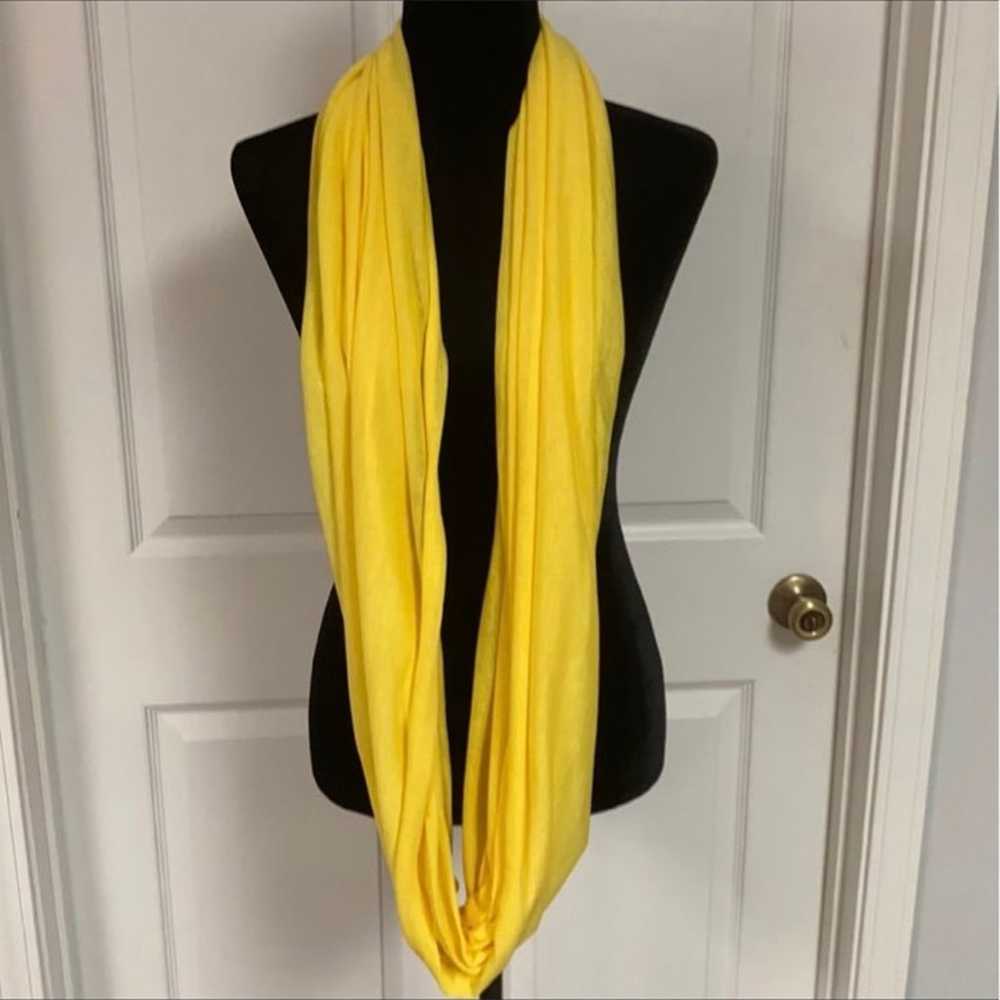 Vintage Bright yellow infinity scarf/ wrap - one … - image 4