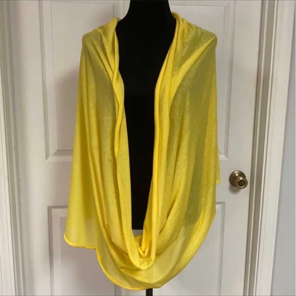 Vintage Bright yellow infinity scarf/ wrap - one … - image 5