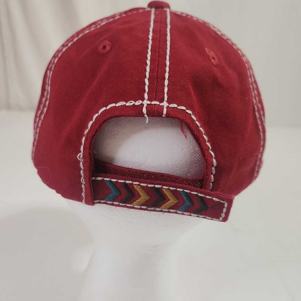 Vintage Distressed Free Spirit Hat Cap Red Adjust… - image 4