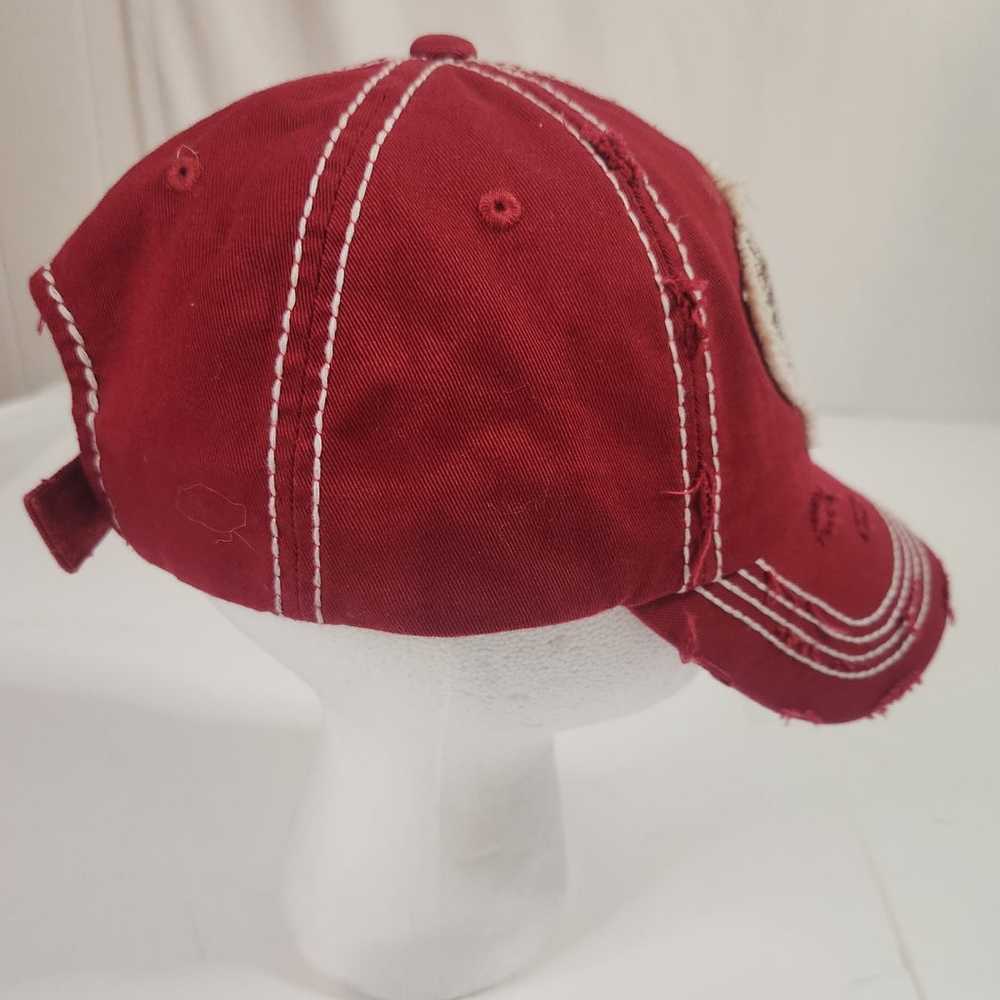 Vintage Distressed Free Spirit Hat Cap Red Adjust… - image 6