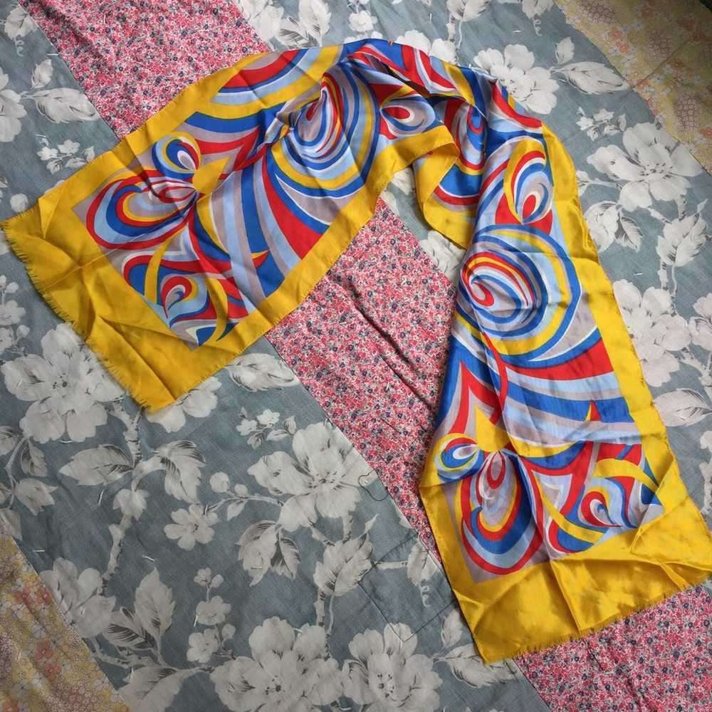 Vintage Psychedelic Rectangle Scarf - image 2