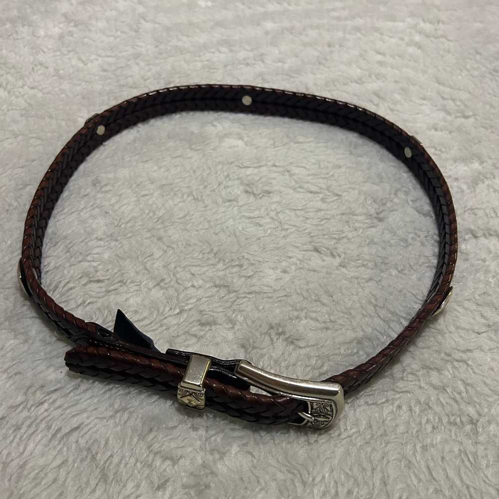 Brighton Brown leather braided belt Style 02108 - image 7