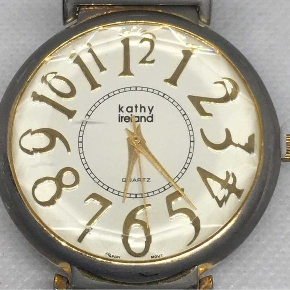 Vintage Kathy Ireland Watch, Prism Glass, Leather… - image 2