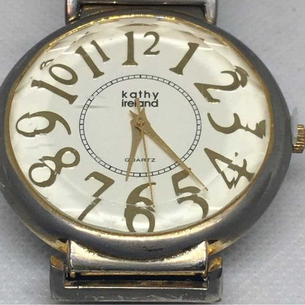 Vintage Kathy Ireland Watch, Prism Glass, Leather… - image 5