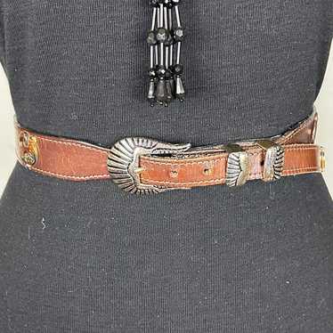 1990's Leather Southwest Style Belt