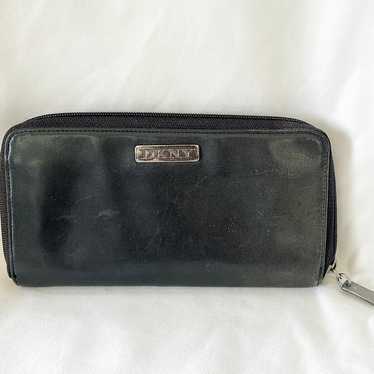 Vintage black leather DKNY wallet - image 1