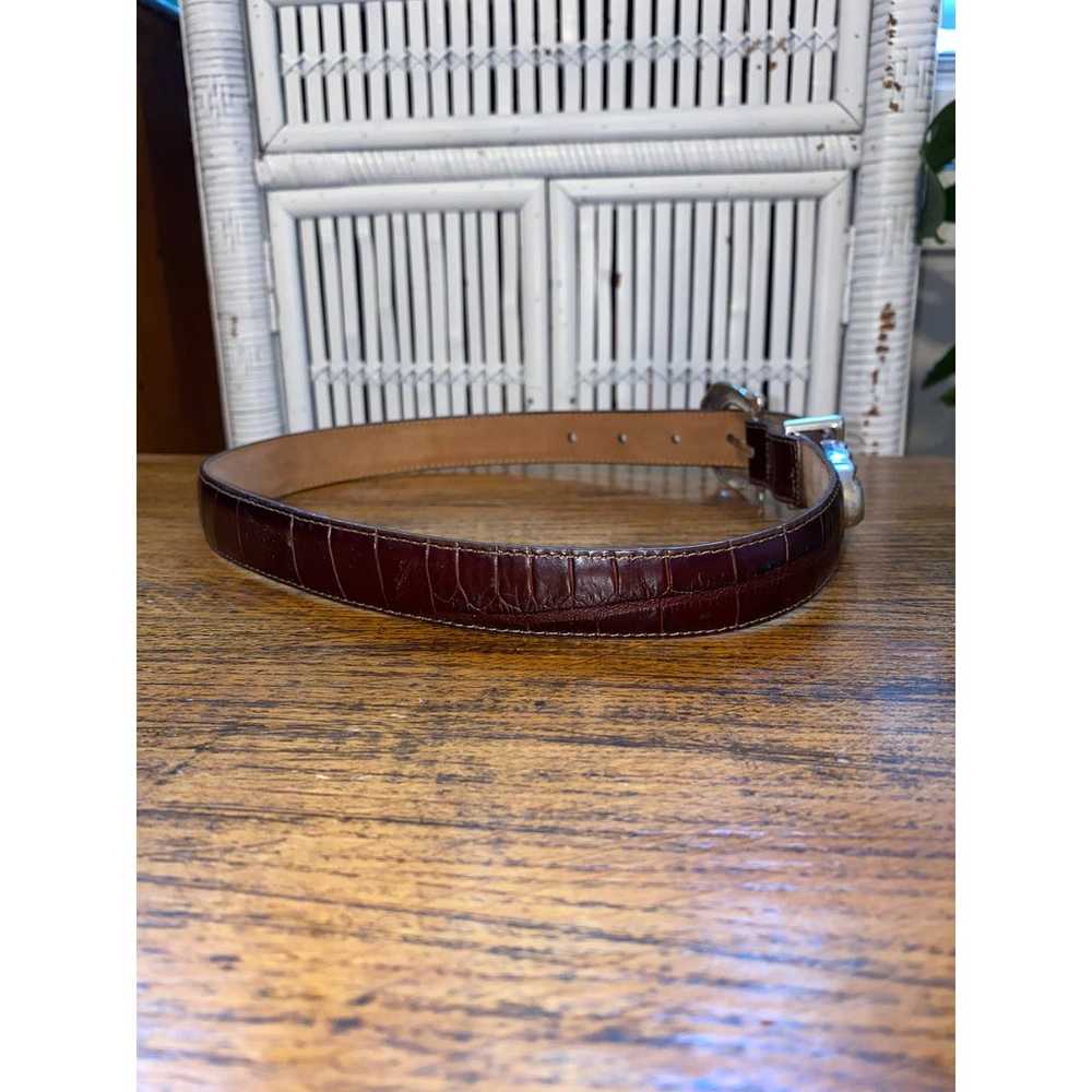 WESTERN LEATHER BELT,vintage brown belt,brown lea… - image 5
