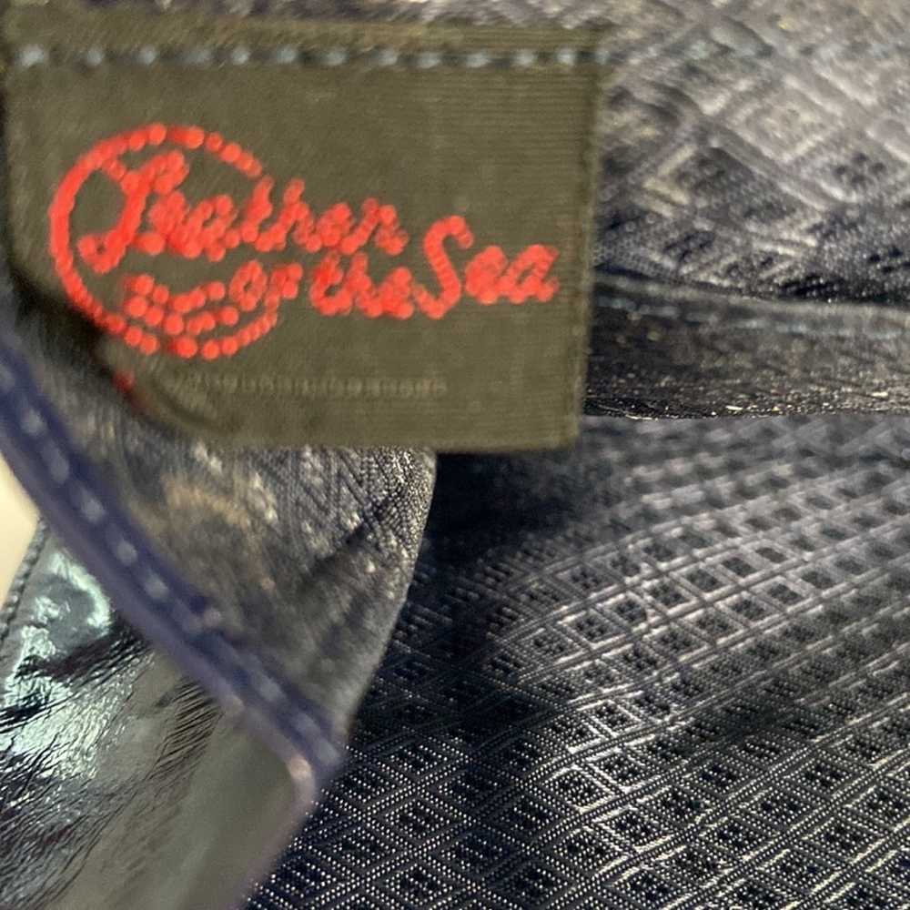 Vintage Eel Skin Stitched Clutch Wallet by Leathe… - image 6