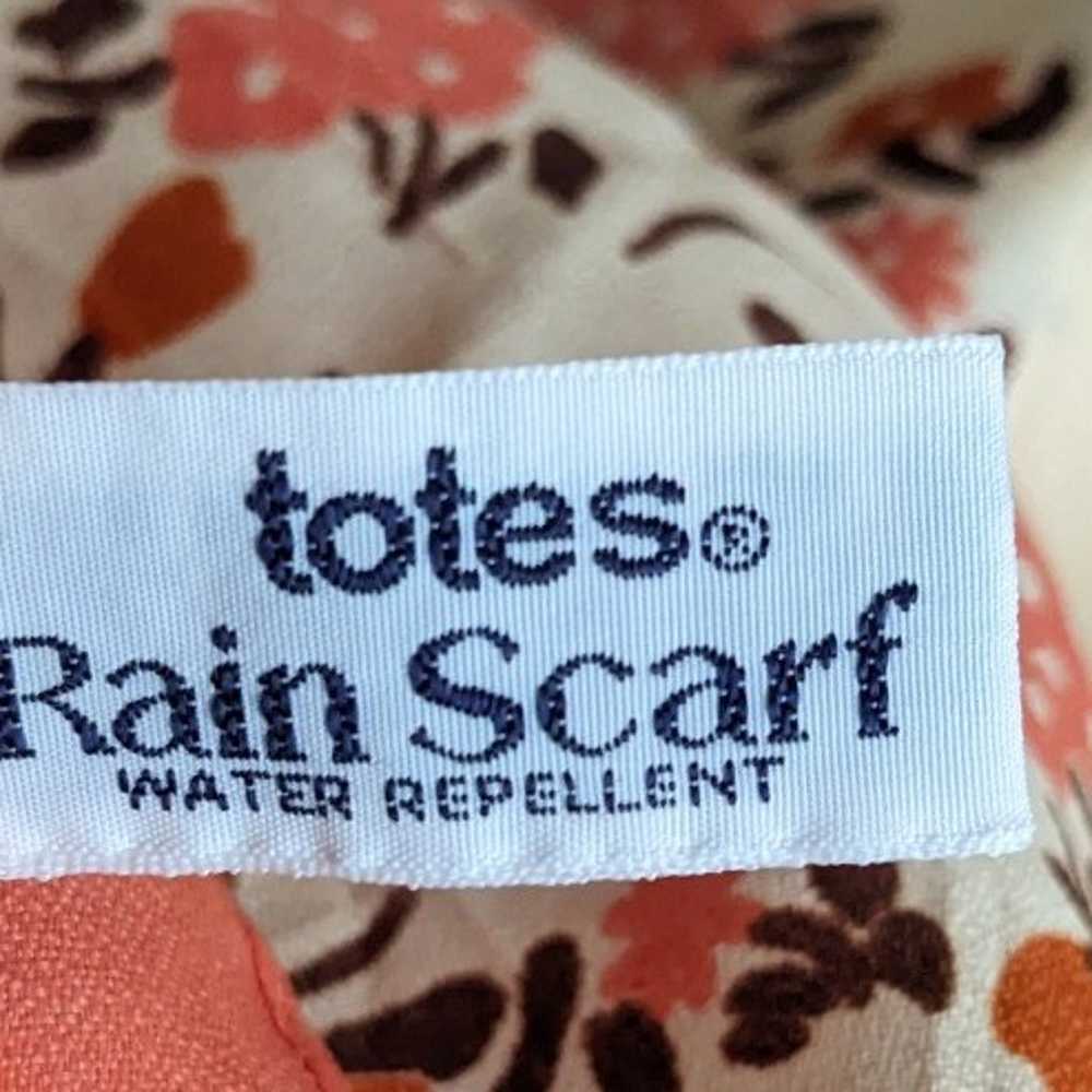 VINTAGE 80'S TOTES BRAND RAIN SCARF MADE IN JAPAN - image 4
