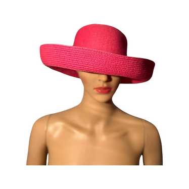 Pink Betmar New York Vintage ladies straw Hat - image 1