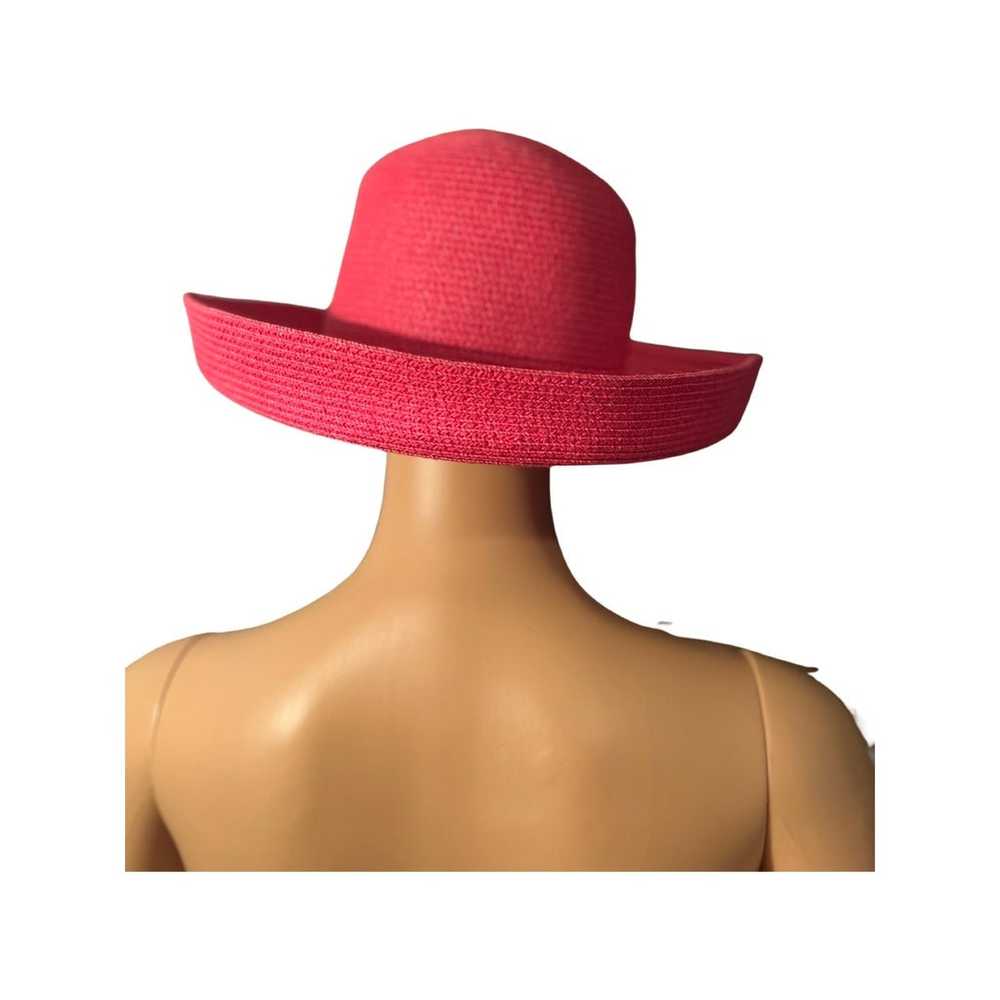 Pink Betmar New York Vintage ladies straw Hat - image 2