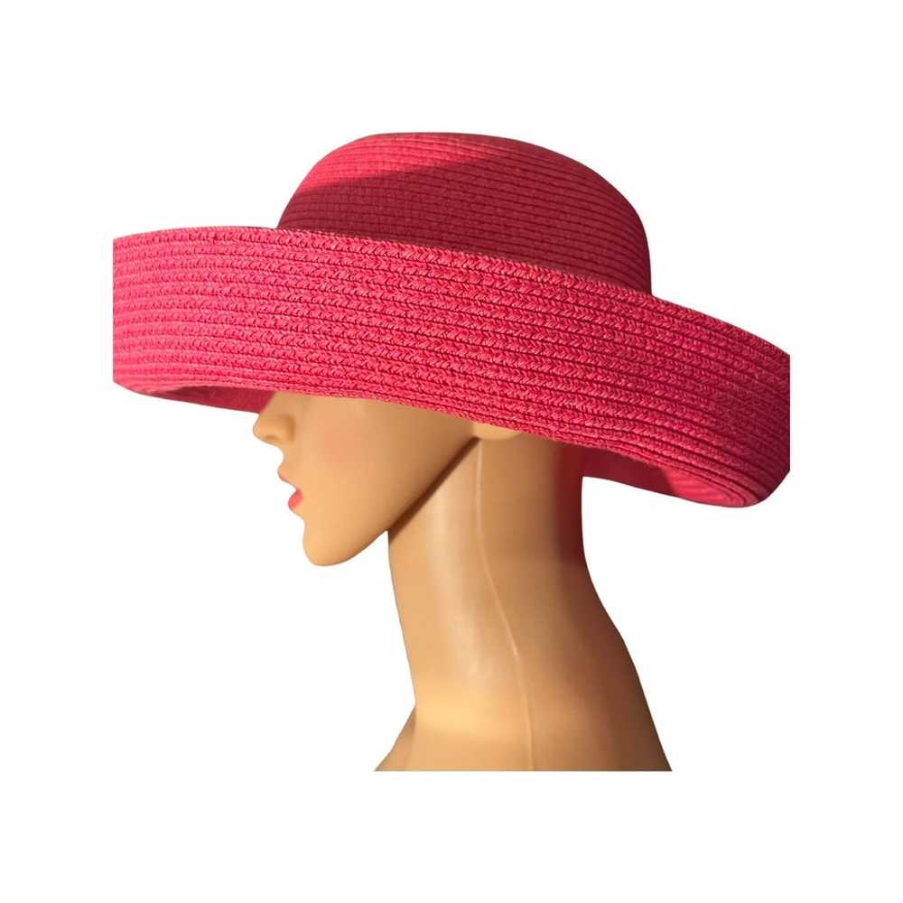 Pink Betmar New York Vintage ladies straw Hat - image 3