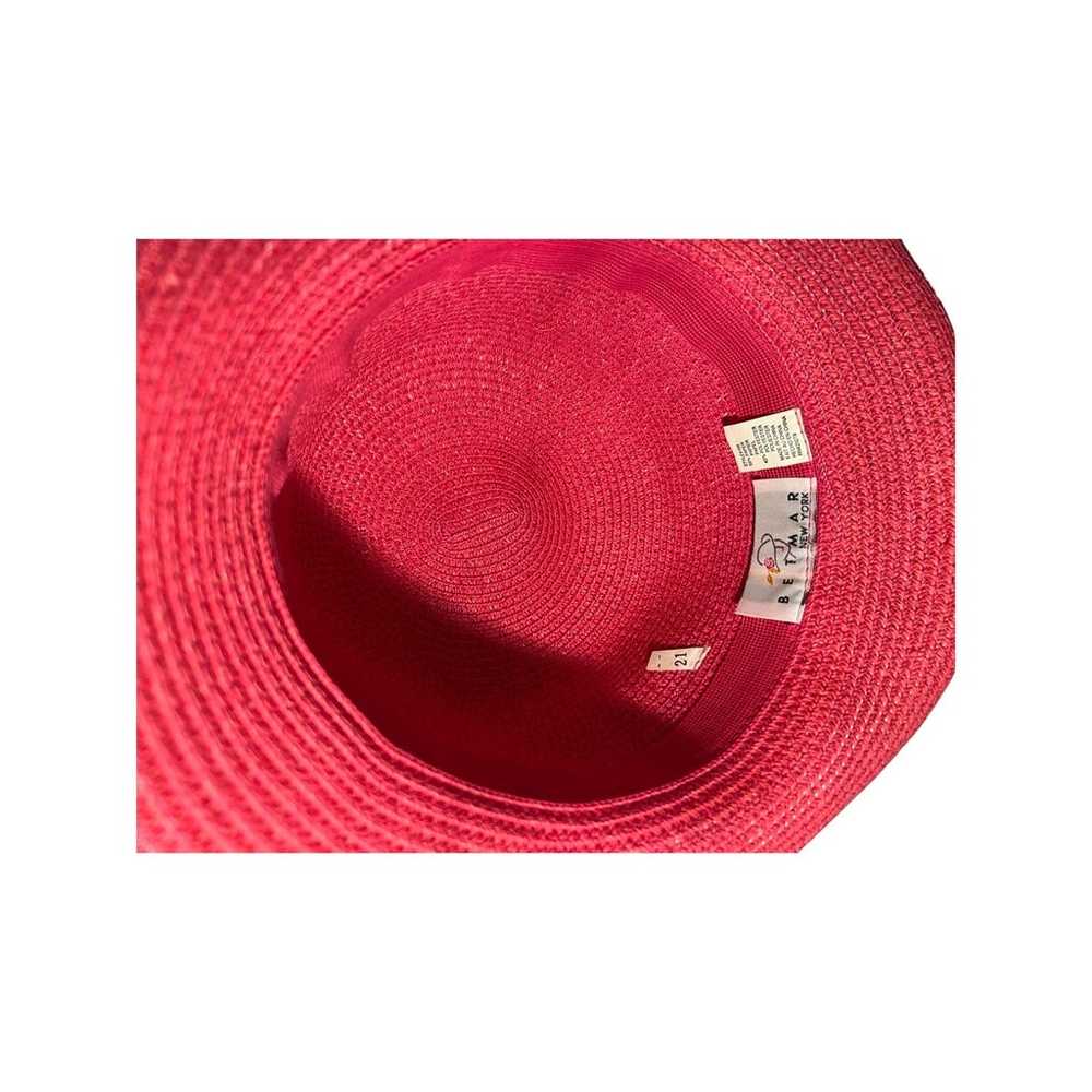 Pink Betmar New York Vintage ladies straw Hat - image 5