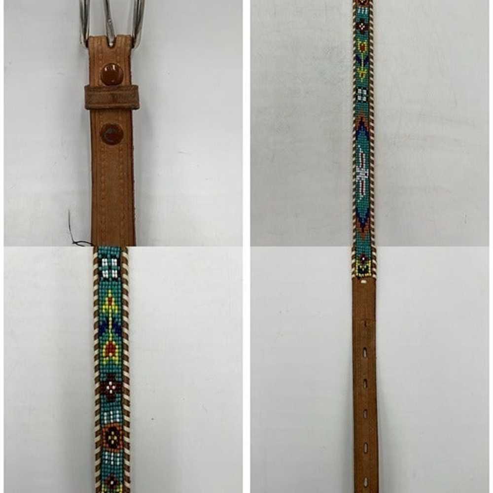 2 x 30"L x 0.75"W VTG Navajo Hand-Beaded & Laced … - image 3