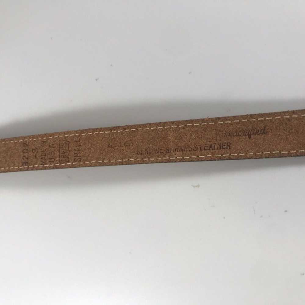 VTG Levis Brown Leather Skinny Belt Ladies Size S… - image 7