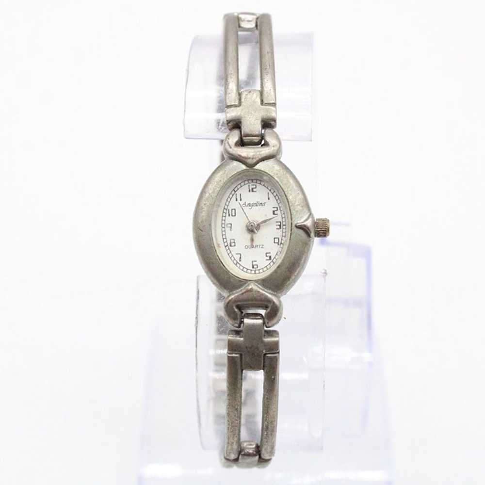 Vintage Angelina Watch Women Silver Tone Stainles… - image 2