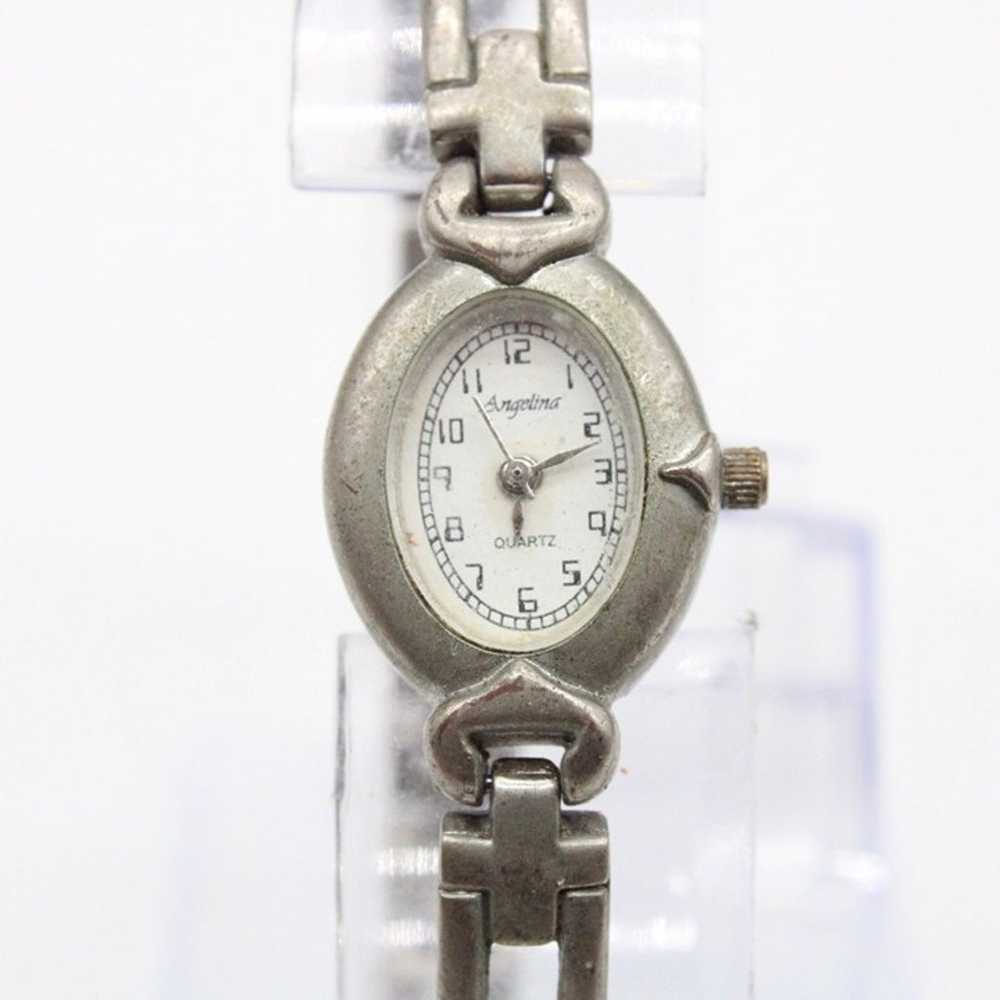 Vintage Angelina Watch Women Silver Tone Stainles… - image 3