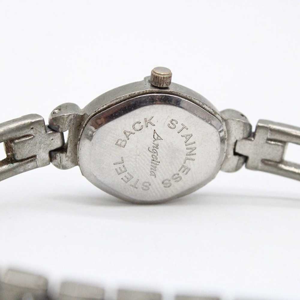 Vintage Angelina Watch Women Silver Tone Stainles… - image 8