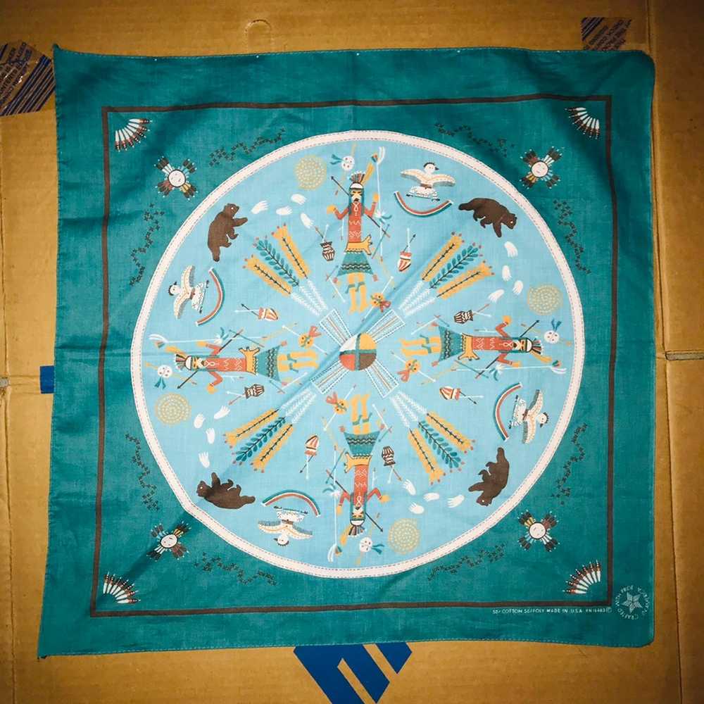 Vintage Aztec Navajo Bandana - image 1