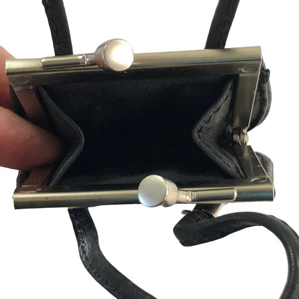 Nine West Genuine Black Leather Coin Purse Pouch … - image 4