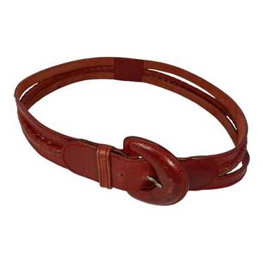 Vintage Echo Red Leather Belt