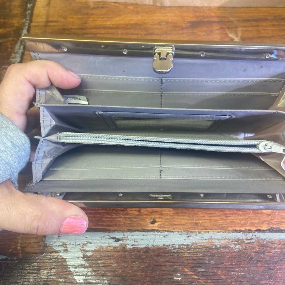 Metallic wallet or mini clutch small interior slo… - image 2
