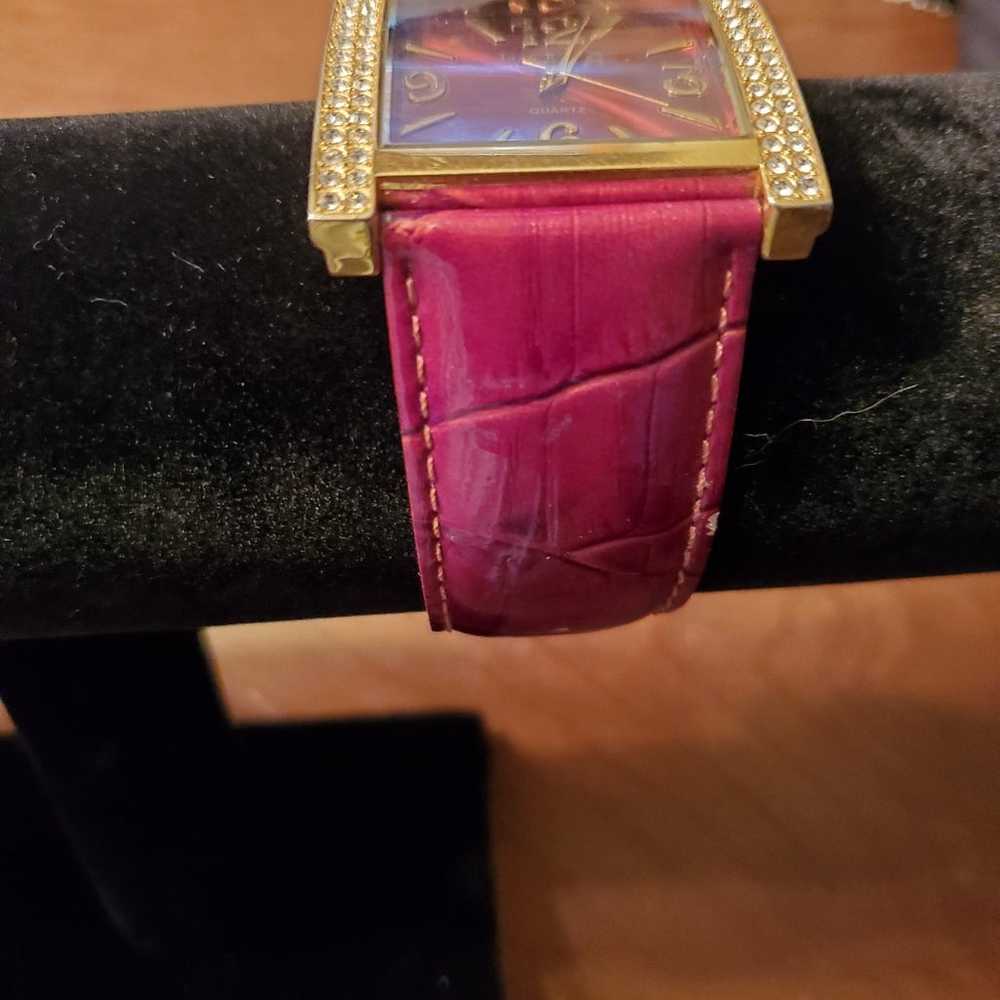 Joan Rivers Vintage Red/Berry Square Crystal Acce… - image 3