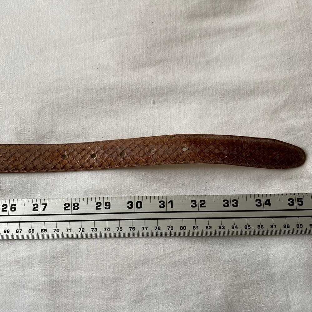 Leather Shop Belt Genuine Snakeskin #7249 Size Me… - image 7